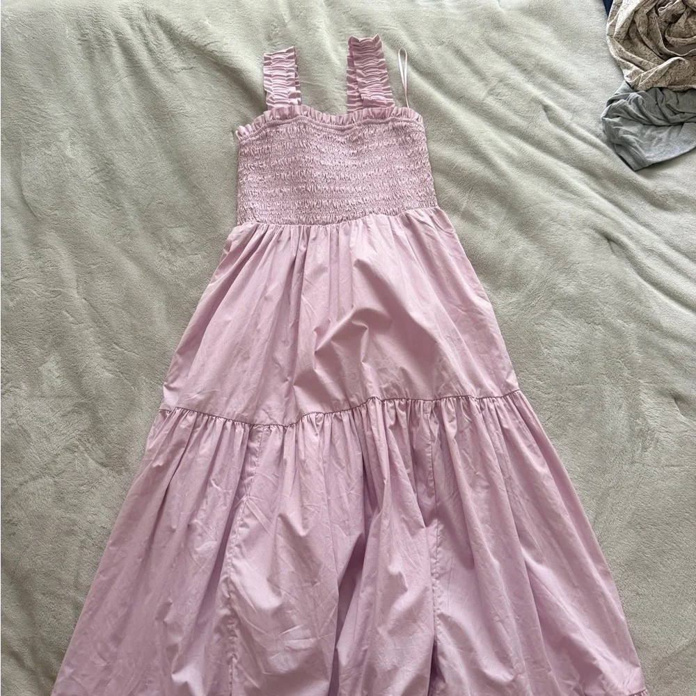 NWT ABERCROMBIE lavender Smocked Maxi Dress